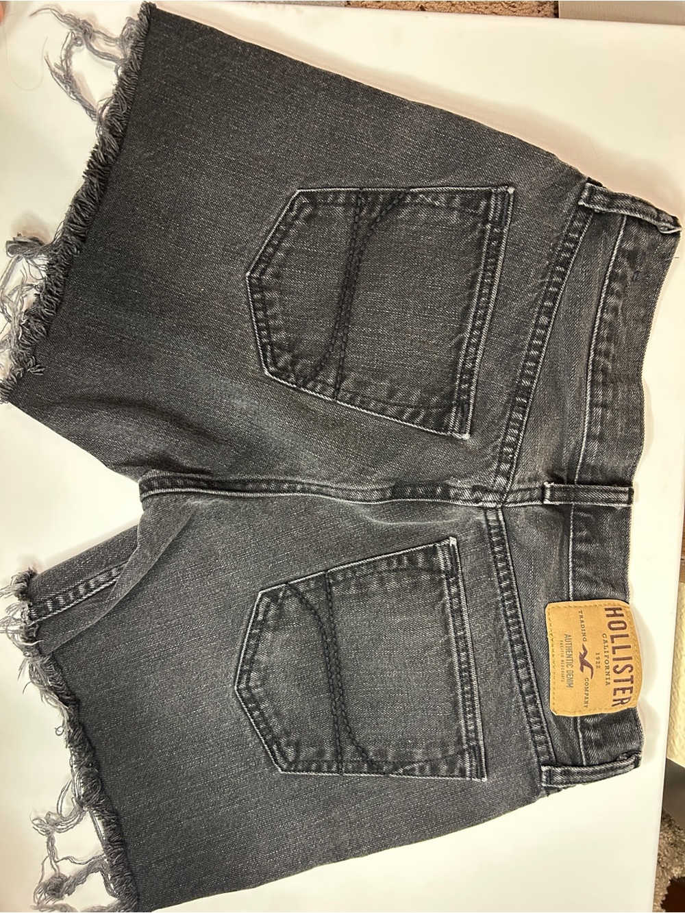 Hollister Women’s Charcoal High-Rise Denim Shorts